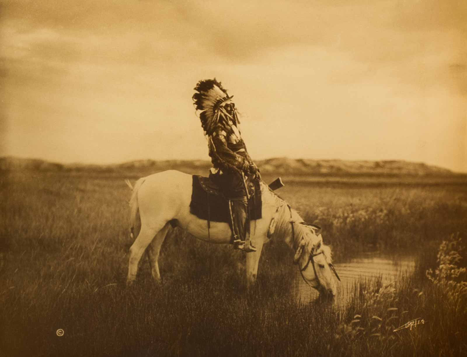 Photogravure - An Oasis in the Badlands - Sioux