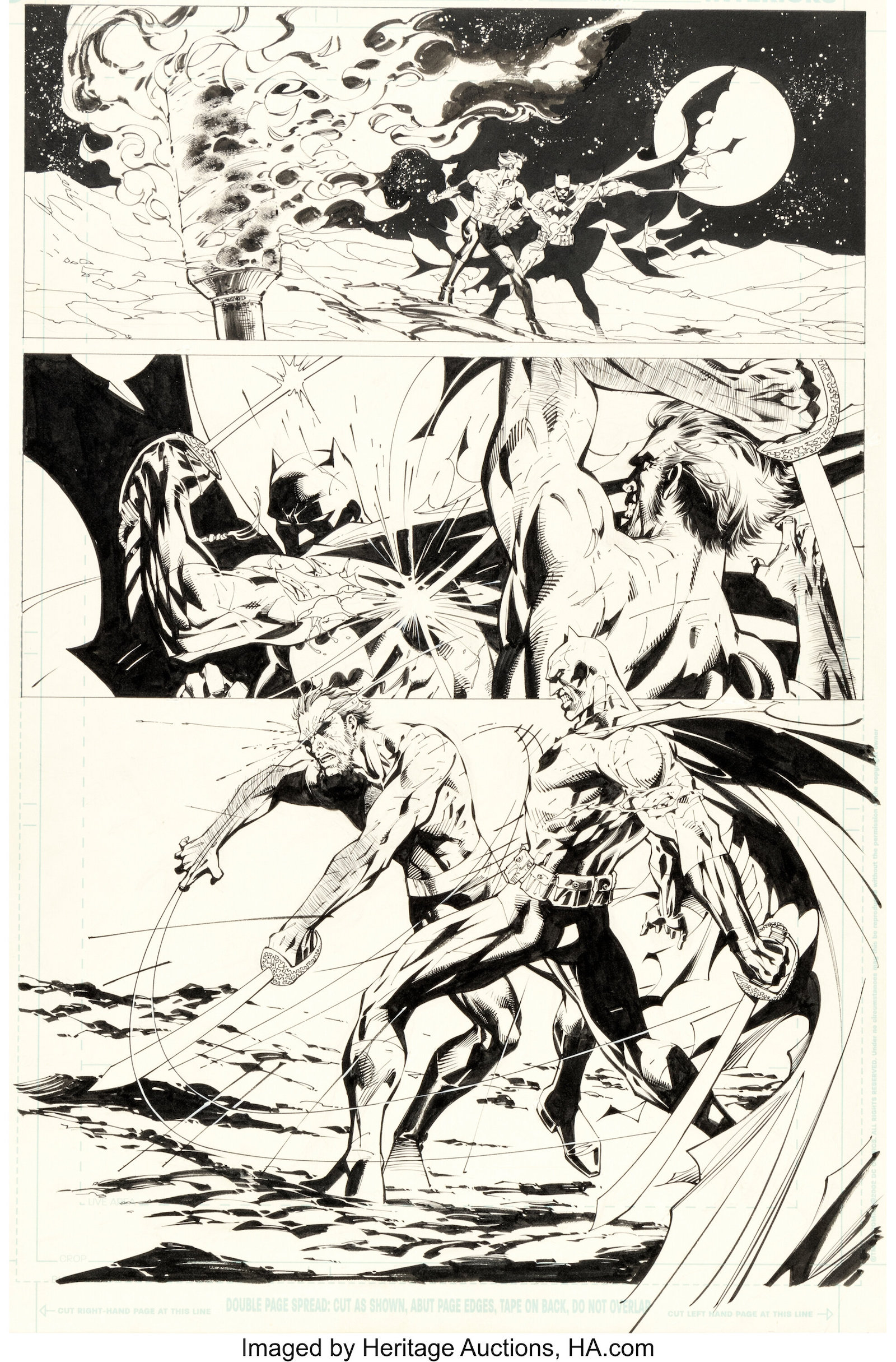 Jim Lee X-Men, Batman and Superman Unchained Original Comic Book Art to ...