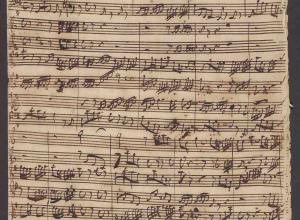 Johann Sebastian Bach, Cantata Auf Christi Himmelfahrt allein, BWV 128 [1725], Catalogue no.1. The autograph manuscript of the full score, the only surviving working manuscript, with annotations also by Bach's eldest son, Wilehelm Friedemann. 
