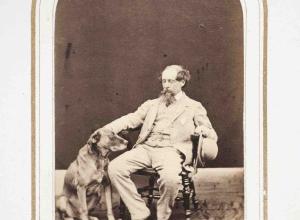Charles Dickens, pictured with his favourite dog, a mastiff called Turk
