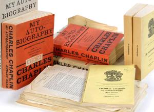Charlie Chaplin, extensive archive relating to the publication of Charlie Chaplin’s autobiography, My Autobiography. Estimate: £30,000-50,000.