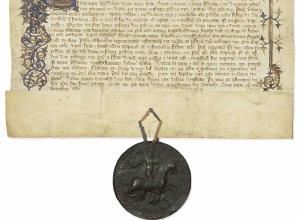 Edward III licence with seal, 1368. Estimate: £20,000-30,000