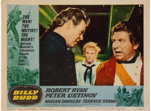 The 1962 Allied Artists’ film production of Billy Budd, starring Robert Ryan, Peter Ustinov and Terence Stamp as Billy