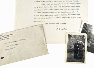 Typed letter in German signed by Albert Einstein