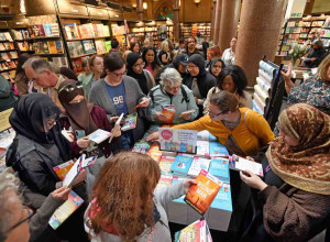 The Reading Agency's Quick Read giveaway at Waterstones Bradford for World Book Night
