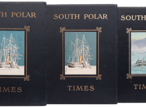 Covers of the three volumes of the "South Polar Times".
