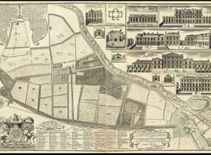 John Rocque’s Plan of The House, Gardens, Park & Hermitage of Their Majesties at Richmond; and of their R.H. the Prince of Wales & the Princes Royal at Kew