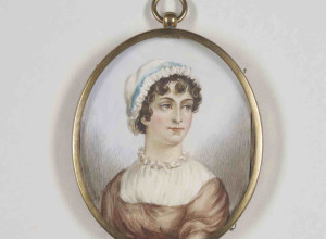 Anonymous, miniature portrait of Jane Austen, 19th century