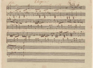 Frédéric Chopin, Valse, autograph manuscript, between 1815 and1849, recto