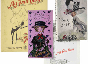 A My Fair Lady Theatre Royal, Drury Lane programme, and souvenir book, 1958; a copy of Cecil Beaton's Fair Lady, C. Tinling & Co., Ltd., London, 1964; and a Beaton designed Christmas card
