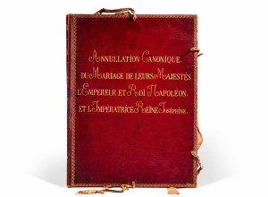 A large red folio originally containing all official documents of Napoleon’s divorce to Joséphine Estimate: €50,000 - €80,000