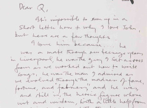Paul McCartney's letter about John Lennon