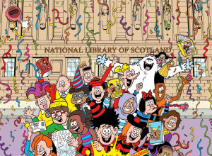 The Bash Street Kids visit the National Library of Scotland: the front cover of the special edition centenary edition of Beano