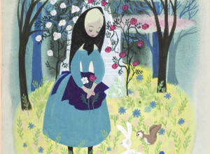 Mary Blair, Cinderella, Cinderella at parents' grave concept painting