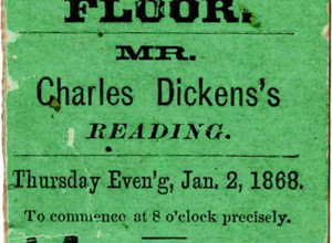 The Dickens reading ticket stub