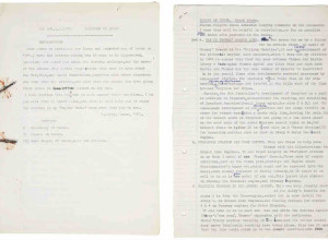 Typewritten notes with copied annotations written by the Rev W Awdry