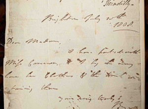 The letter in which Byron talks about the of an affair