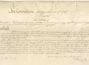 The rarely displayed fifth page of the Constitution