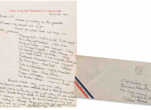 Ernest Hemingway autograph letter to a Scribner's bookseller referring to The Old Man and the Sea: "Hope you like my new one".