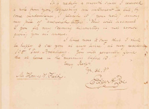 Poe's letter to poet and and historian Thomas Warren Field