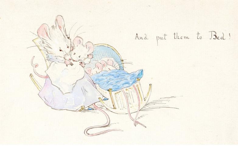 Mother and Baby Mice by Beatrix Potter | Fine Art Print