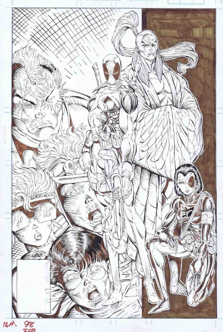 Rob Liefeld’s original artwork for the cover set of New Mutants #98 costs .5 million