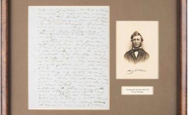 Henry David Thoreau manuscript leaf from Walden
