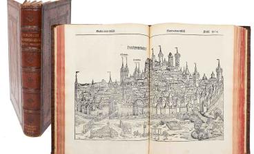 The rare 1493 first edition of the Nuremberg Chronicle
