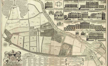 John Rocque’s Plan of The House, Gardens, Park & Hermitage of Their Majesties at Richmond; and of their R.H. the Prince of Wales & the Princes Royal at Kew