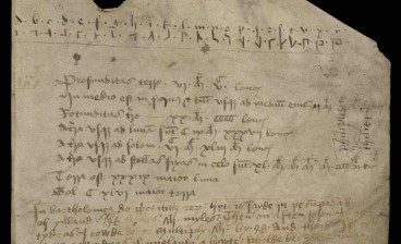 Cistercian Number and Alphabet System, 1300s, England. Pen and black ink and tempera.
