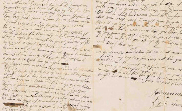 Personal letter from Joseph Smith’s maternal grandmother, Lydia Mack, among papers of his New Hampshire uncle, 1777 – 1822. Sold for $32,500.