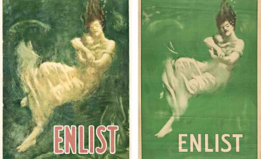 (left) Fred Spear, Enlist, 1915, estimate $7,000 - $10,000; (right) Fred Spear, Enlist, 1917, estimate $3,000 - $4,000