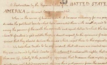 Thomas Jefferson, fair copy of the Declaration of Independence