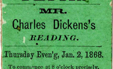The Dickens reading ticket stub