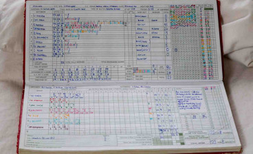 A cricket scorebook from the donated archive