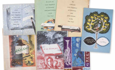 Faber & Faber Christmas cards signed by T.S. Eliot