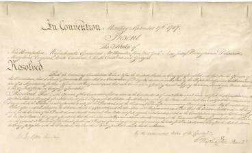 The rarely displayed fifth page of the Constitution