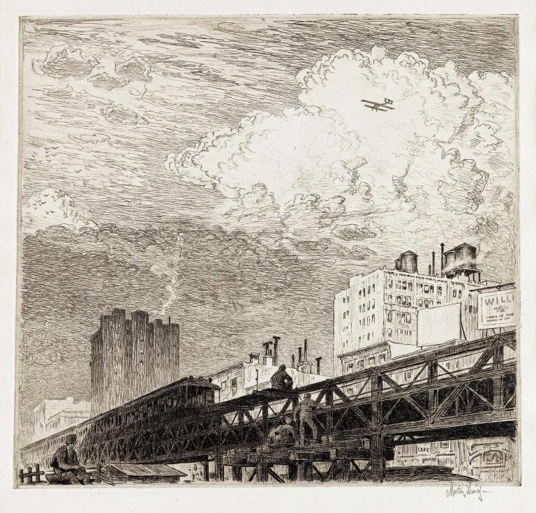 Martin Lewis etching