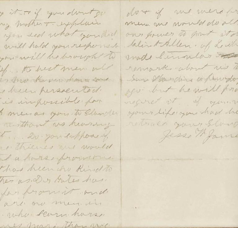 Jesse James Letter
