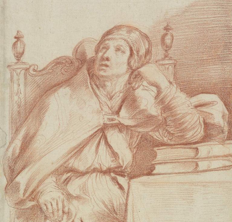Il Guercino chalk drawing