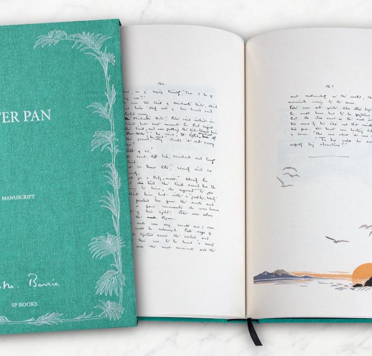 Manuscript facsimile of Peter Pan