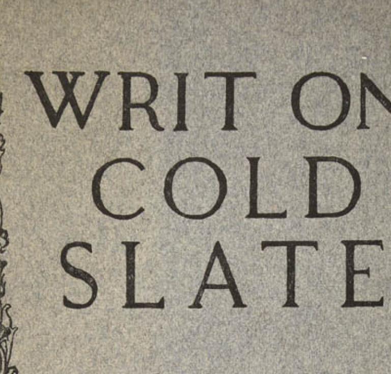 Writ on Cold Slate by Sylvia Pankhurst
