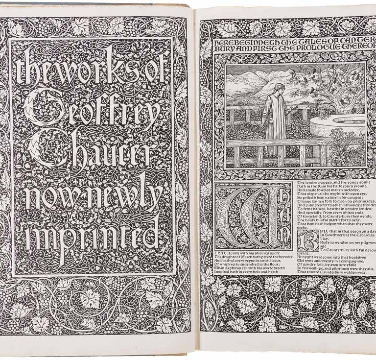 A Kelmscott Press edition of Chaucer’s work (1896).