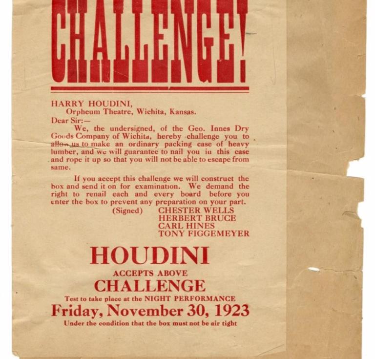 Houdini “Challenge” flyer 