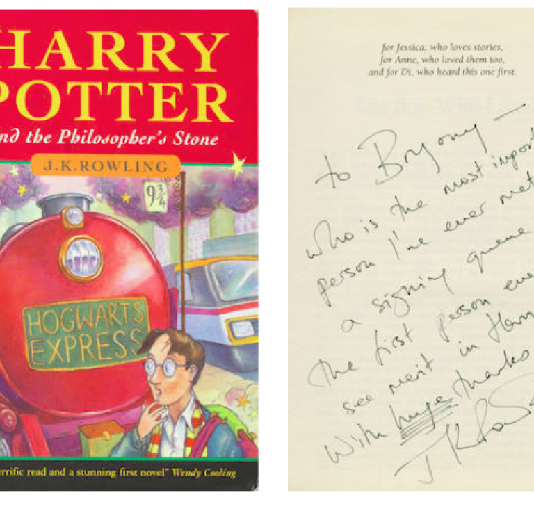Inscribed first edition of Harry Potter