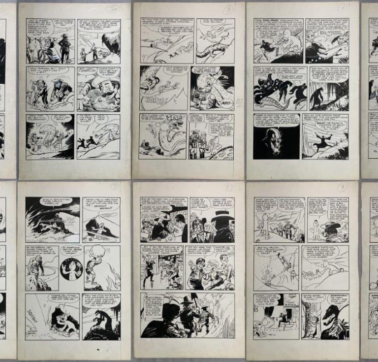 Unpublished "Snowman" comic by Frank Frazetta