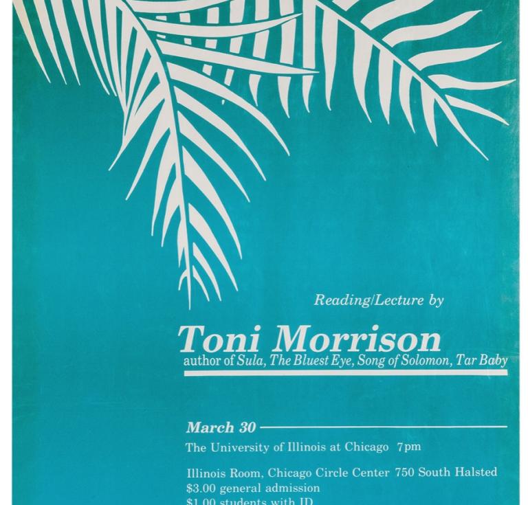 Toni Morrison lecture poster