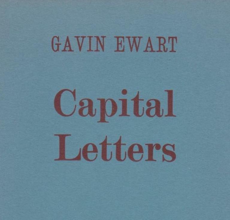 Capital Letters by the poet Gavin Ewart 