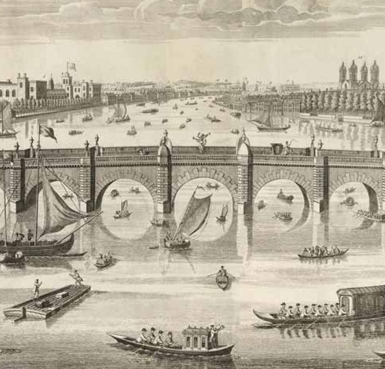 1747 engraving of Westminster Bridge