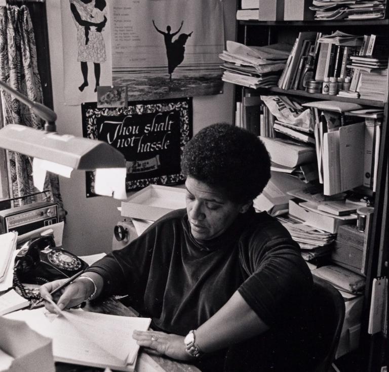 Audre Lorde in Her Home Study